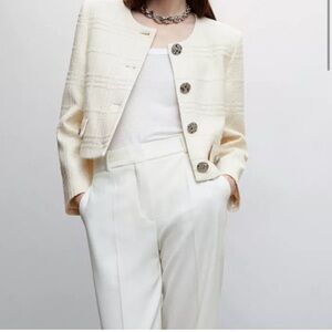 Mango creme blazer